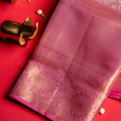 Pink pattu saree