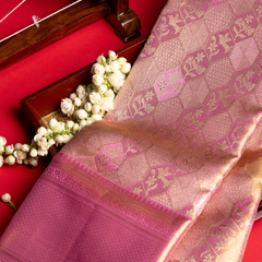 Pink pattu saree