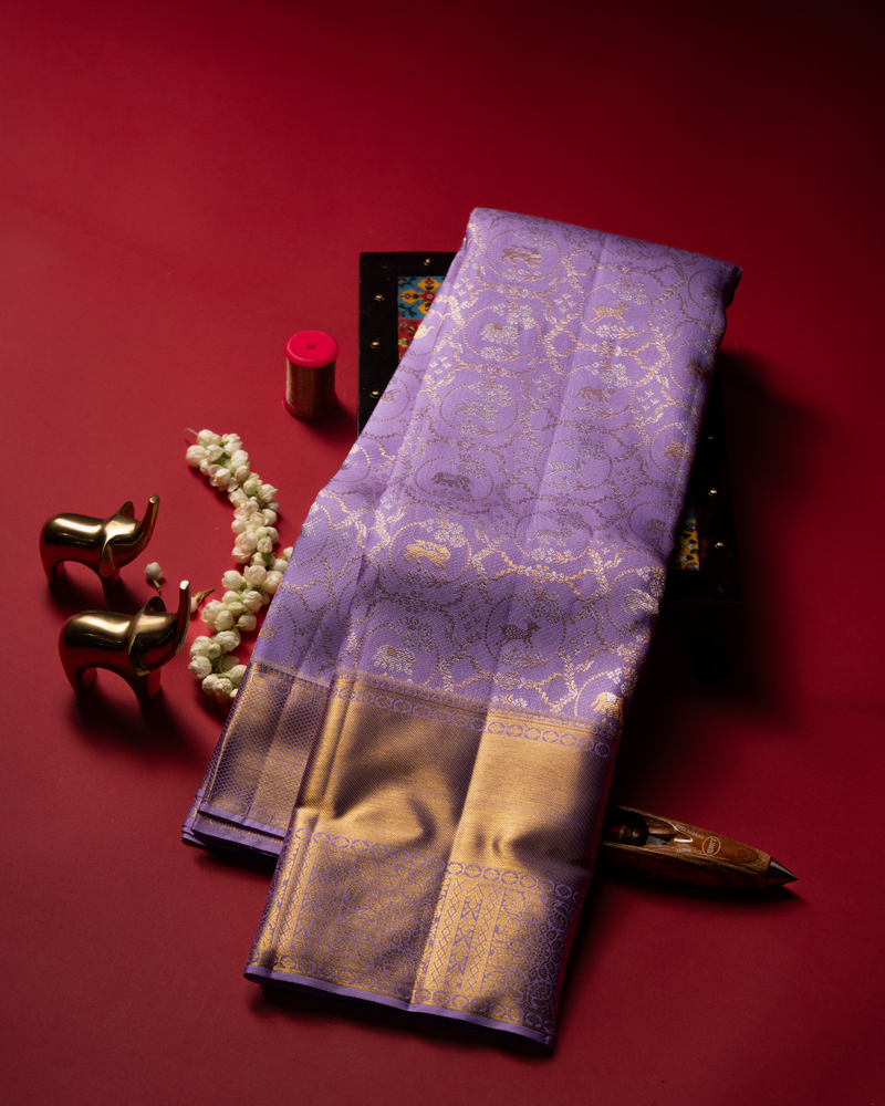 Purple pattu saree