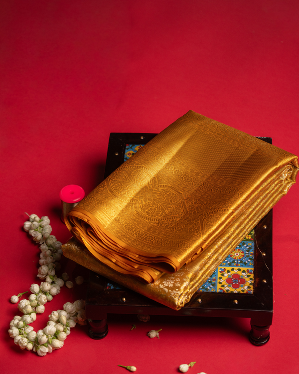 Golden pattu saree