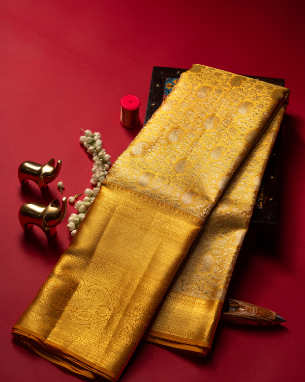 Golden pattu saree