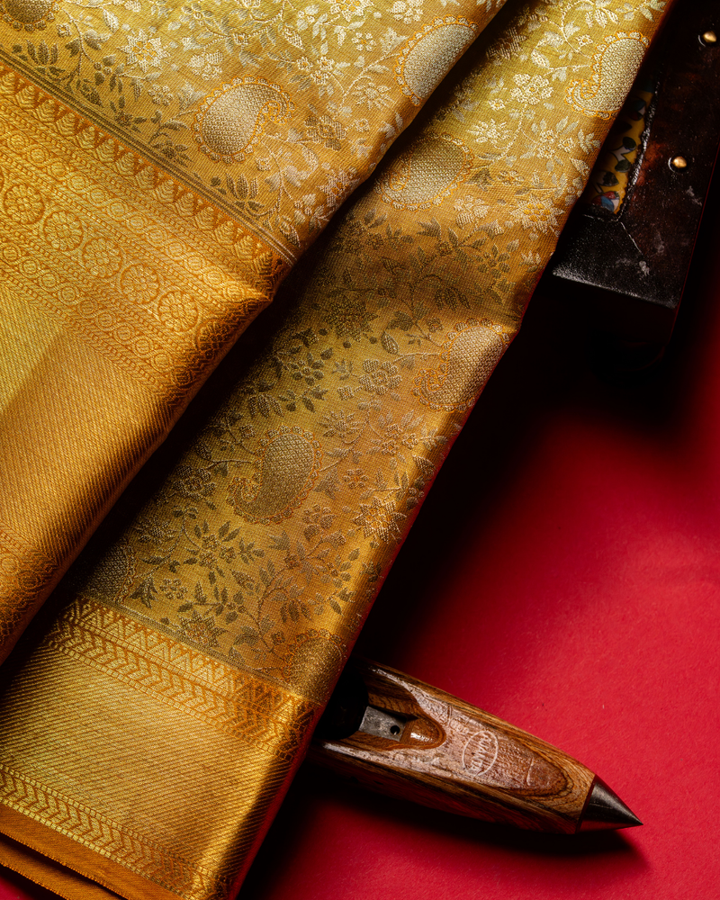 Golden pattu saree
