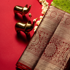 Parrot green pattu