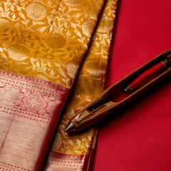 Yellow pattu saree