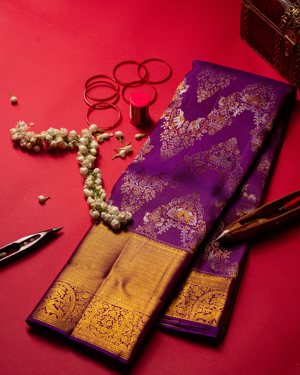Purple saree