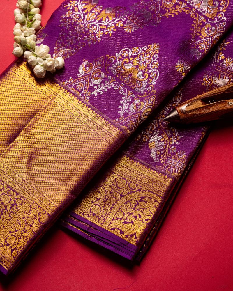 Purple saree