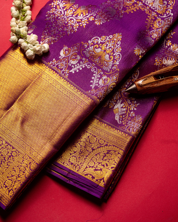Purple saree