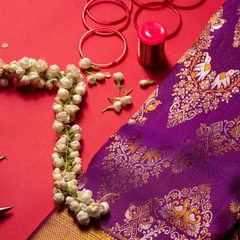 Purple saree