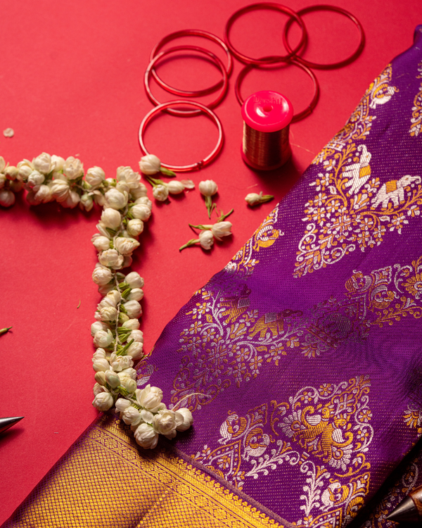 Purple saree