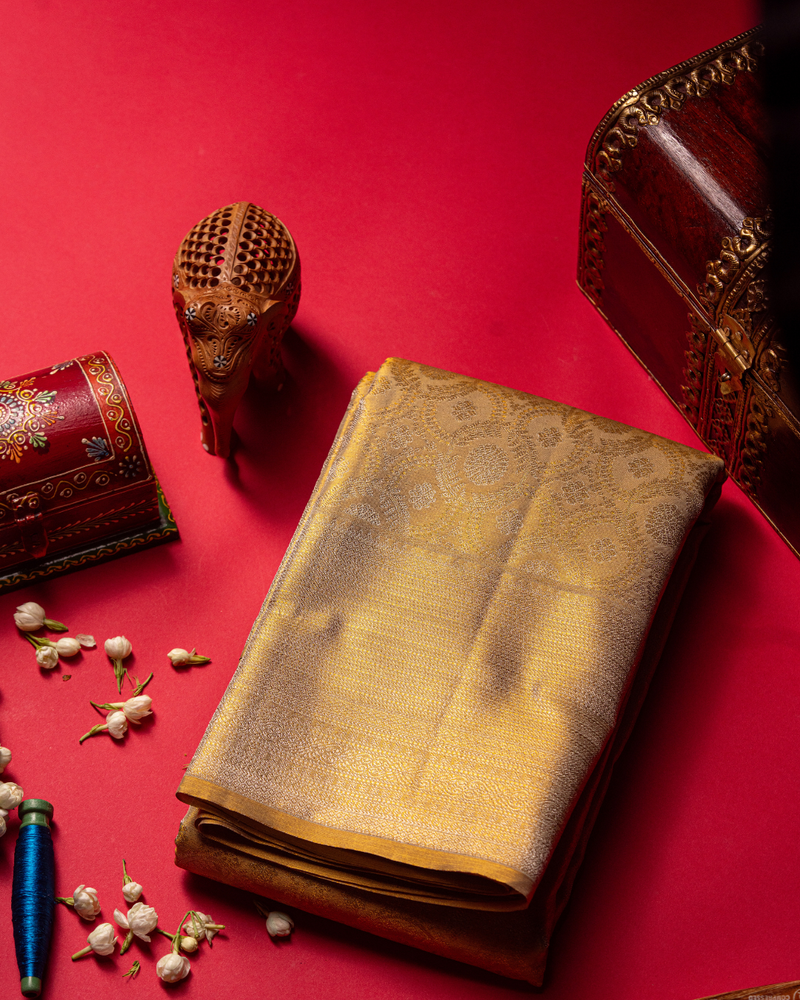 Golden pattu saree