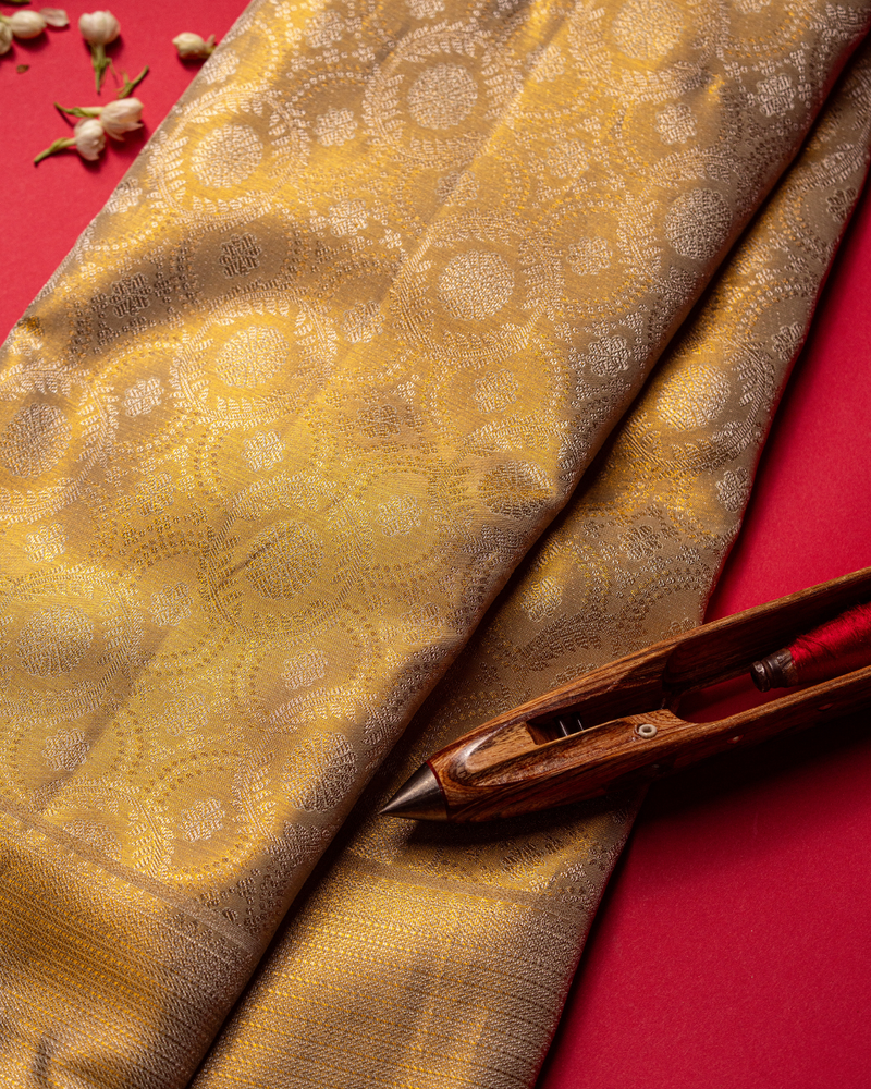 Golden pattu saree