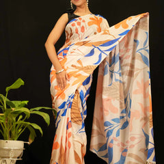 Yellow floral sarees