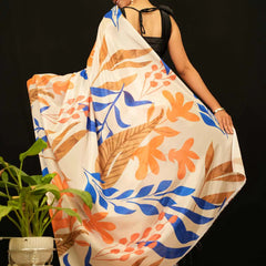Yellow floral sarees