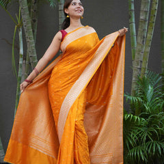 Orange saree causal