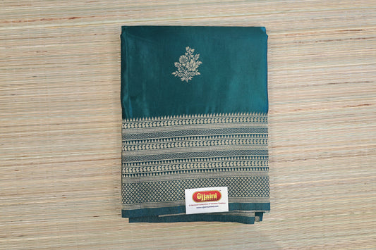 Bottle green fancy saree