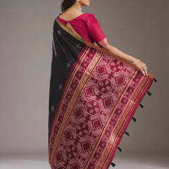 Black saree with border